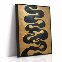 Serpentine Scales Dance In Gold