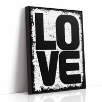 LOVE: Distressed Block Stamp