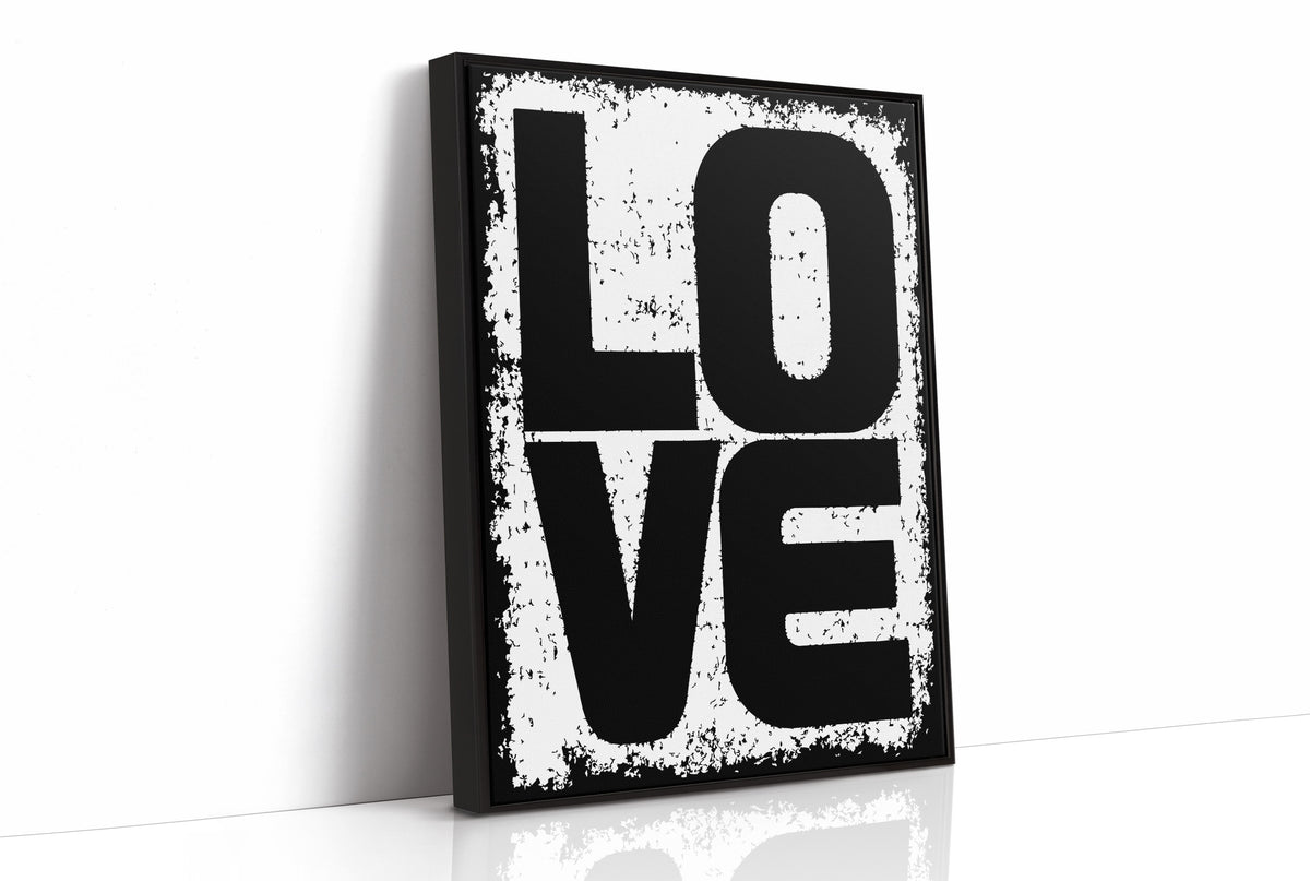 LOVE: Distressed Block Stamp