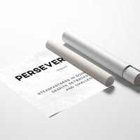 Perseverance Definition Canvas Art | Bold Motivational Typography Print for Home Office, Gym or Entrepreneur Décor