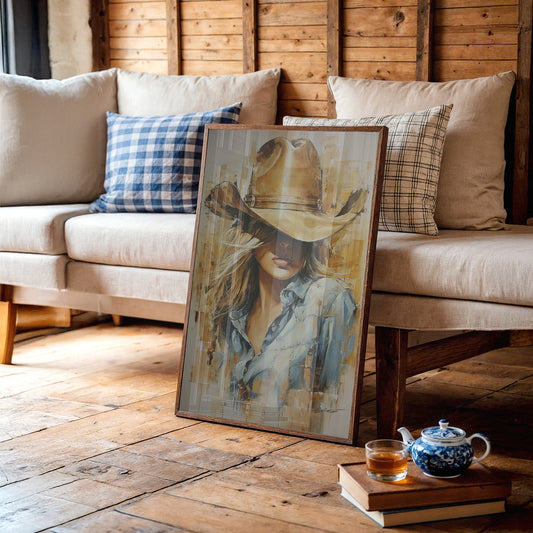 Golden Hour Cowgirl - Western Romance Portrait