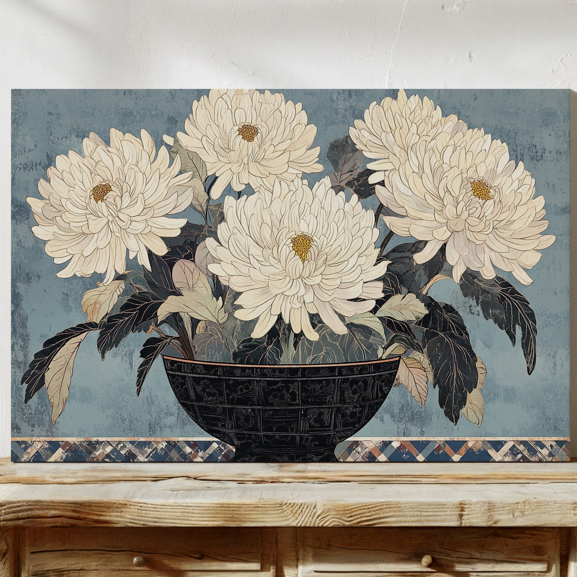 Chrysanthemums Bow To Winter's Song