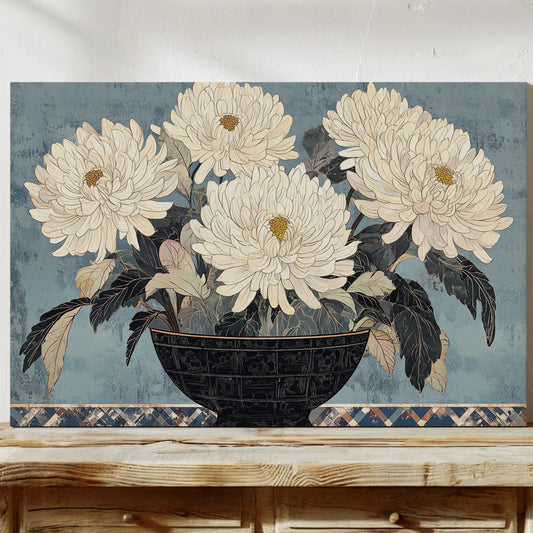 Chrysanthemums Bow To Winter's Song