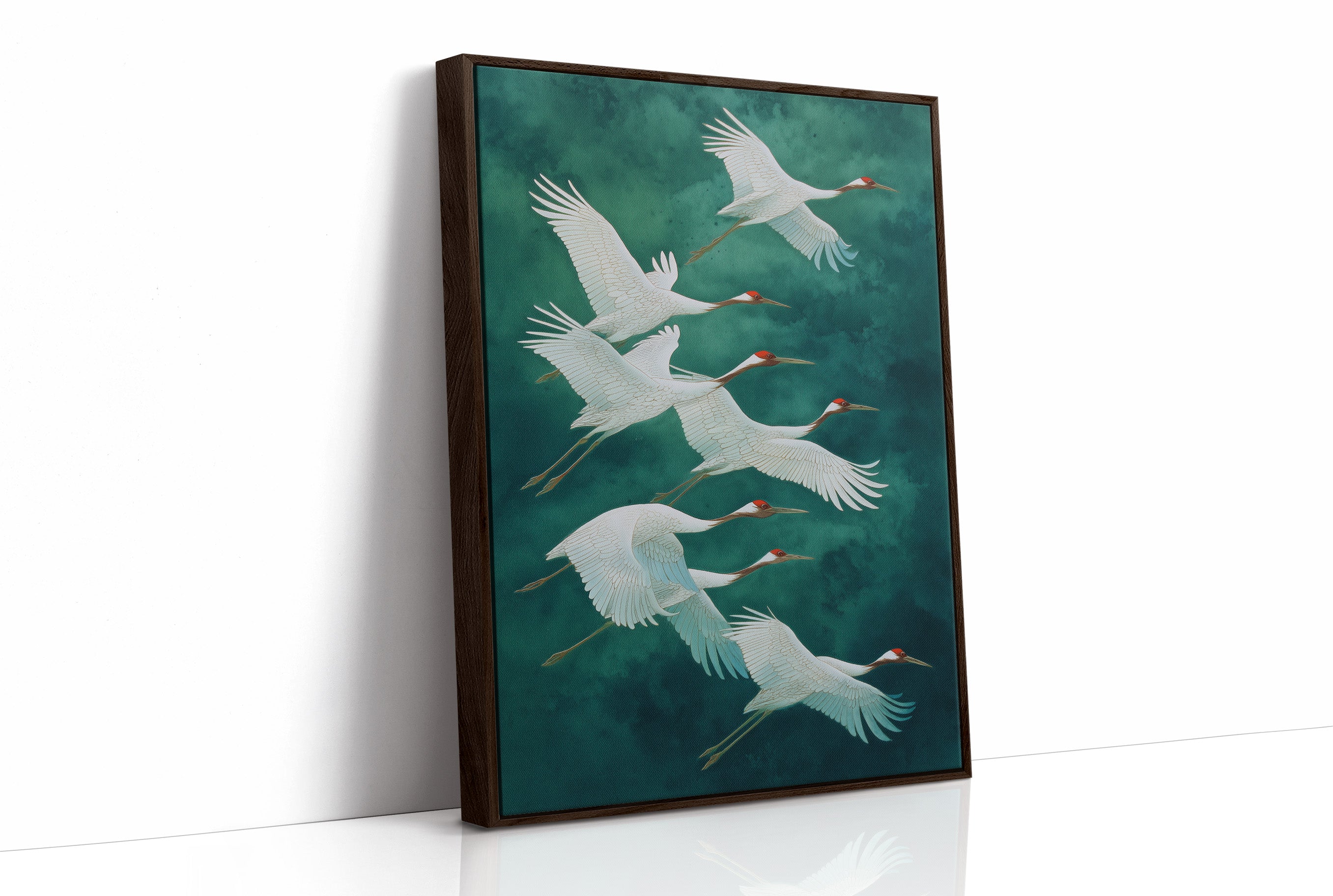 Flight Of White Wings At Dawn