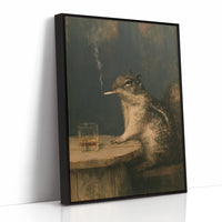 Hard Day at the Acorn Factory: Smoking Squirrel Art