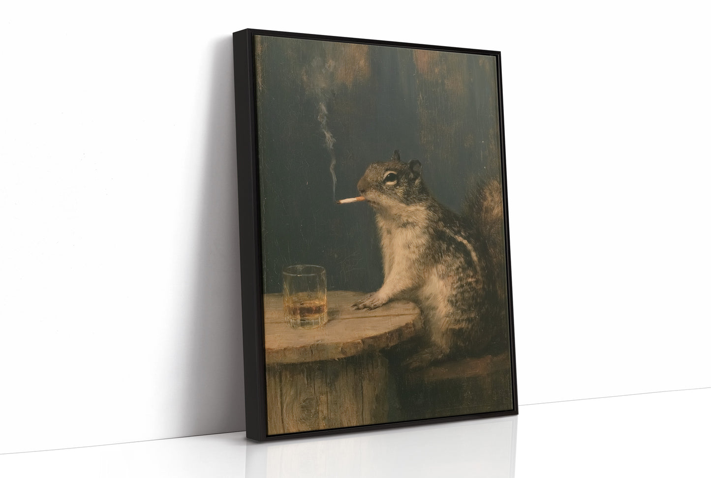 Hard Day at the Acorn Factory: Smoking Squirrel Art