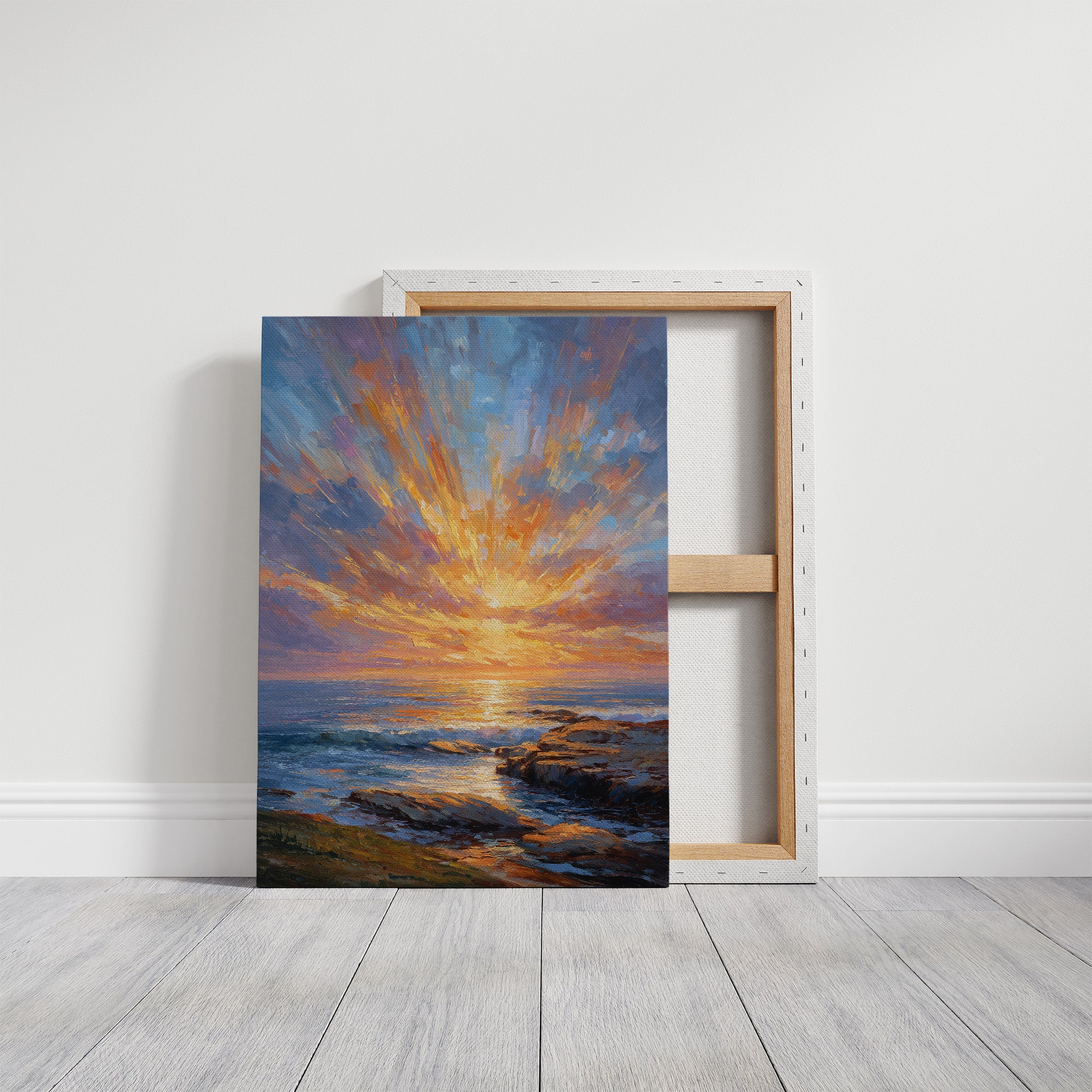 Coastal Symphony in Amber Light