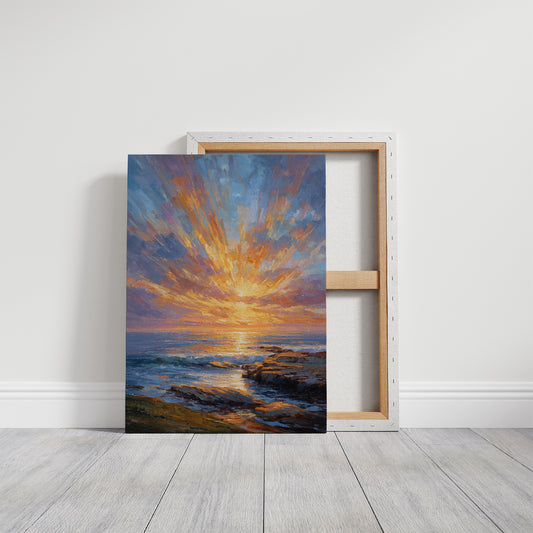 Coastal Symphony in Amber Light