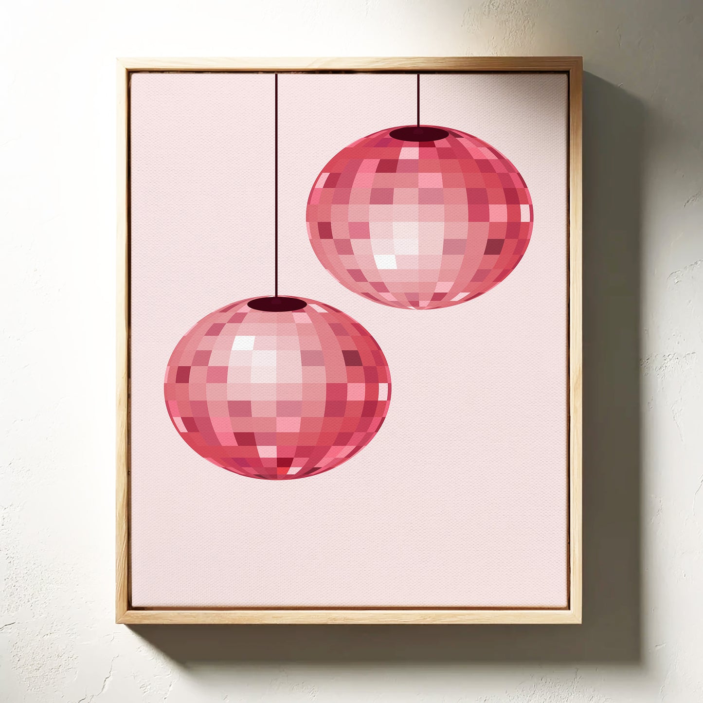 Rose Disco Spheres Catch Morning Light