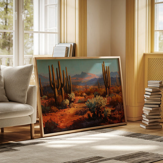 Copper Light Bathes Desert Giants