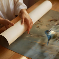 Blue Singer Among Autumn Reeds