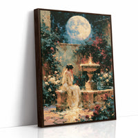 Fountain Under a Silver Moon