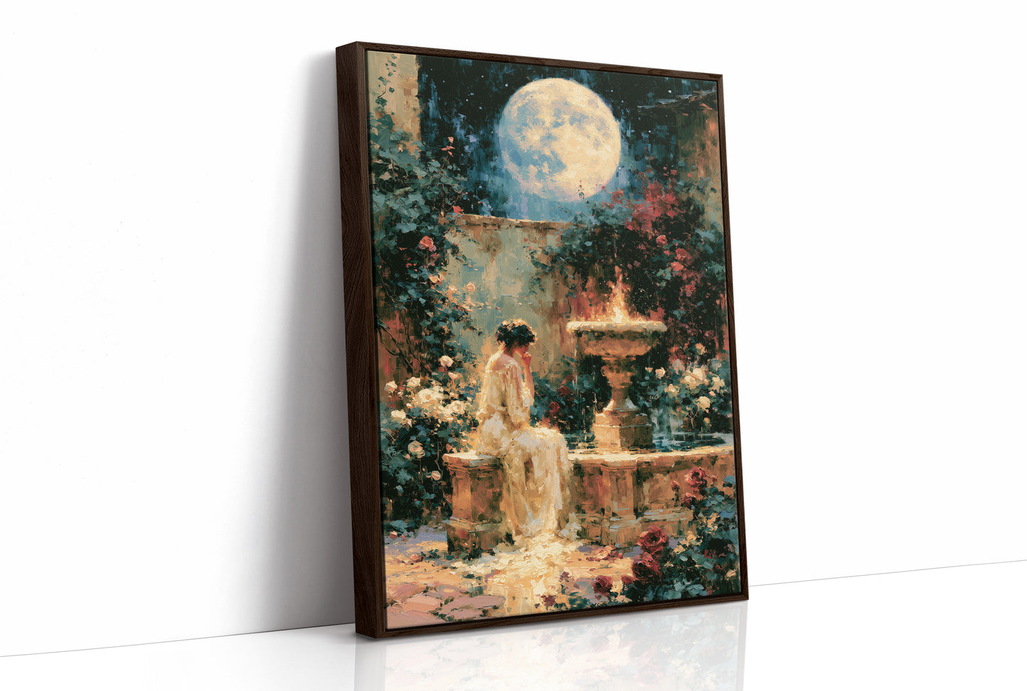 Fountain Under a Silver Moon