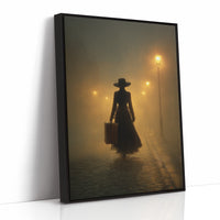 Mist Traveler Under Golden Lamps