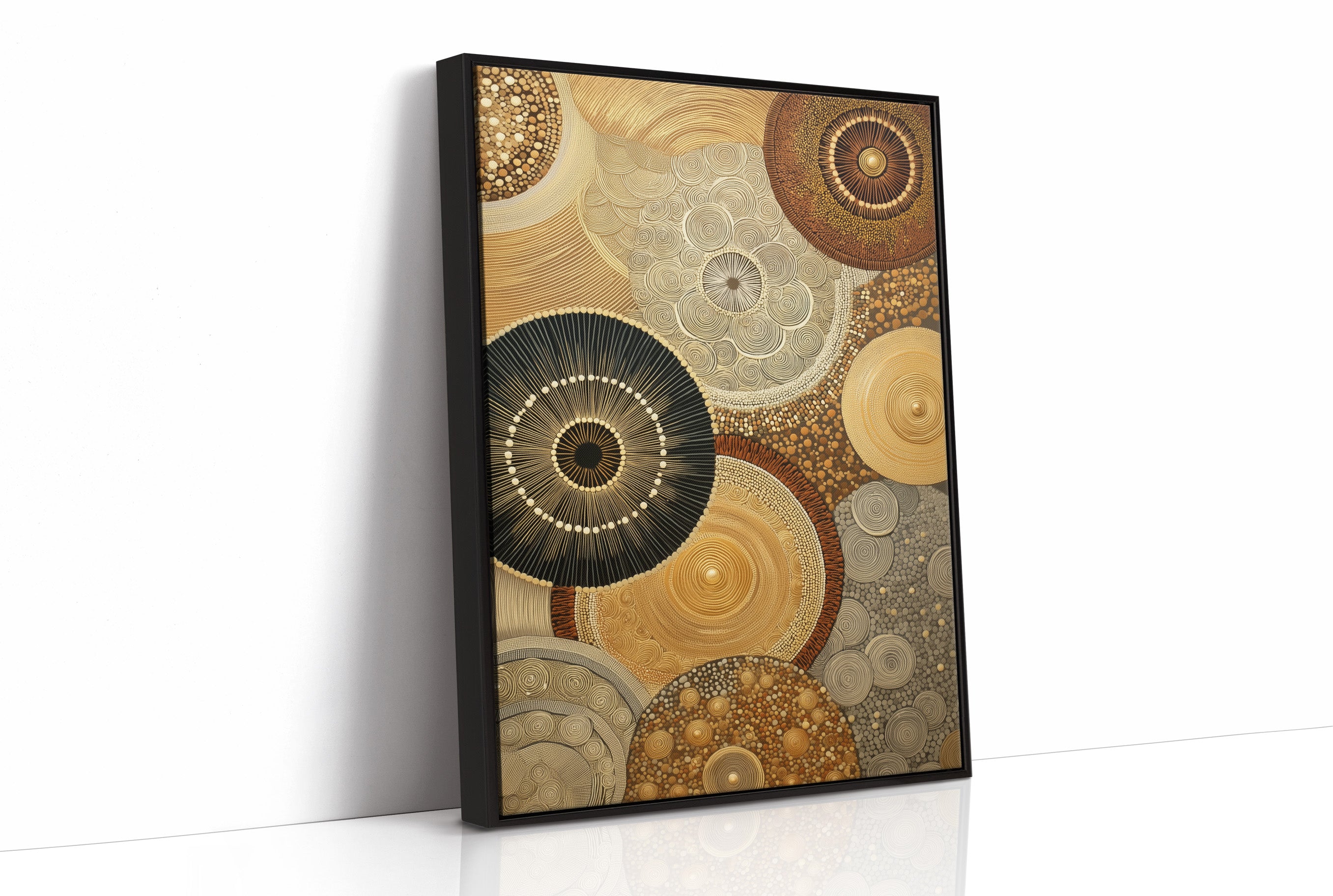 Celestial Circles Dance In Gold