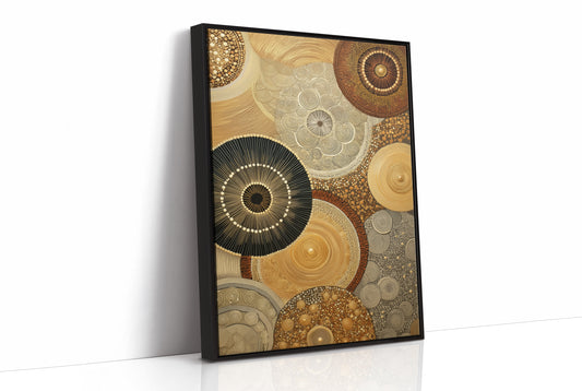 Celestial Circles Dance In Gold