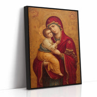 Sacred Crimson Against Golden Leaf