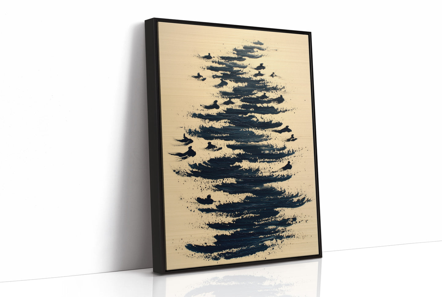 Birds Dance Through Inky Waves