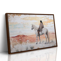 Desert Watcher on White Horse