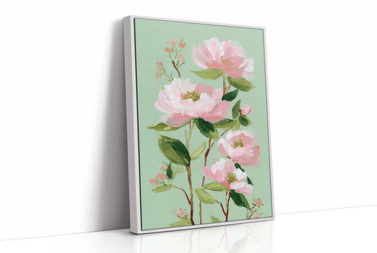 Blush Blooms on Mint