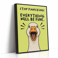 Stop Panicking! Goose Close-Up Comic Print