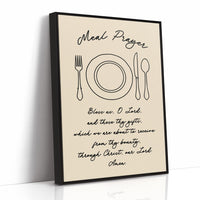 Meal Prayer — Bless Us O Lord Line Art Print