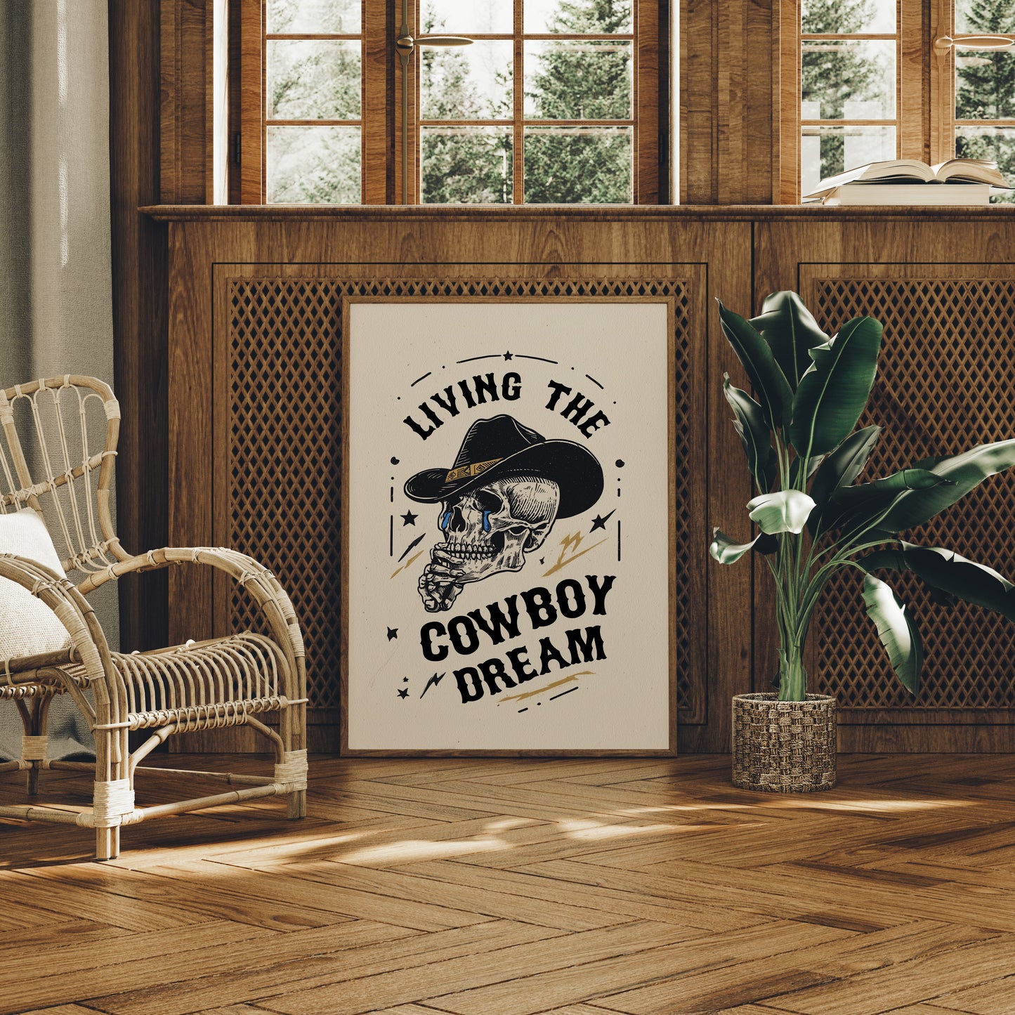 Skeleton Cowboys Toast Better Days