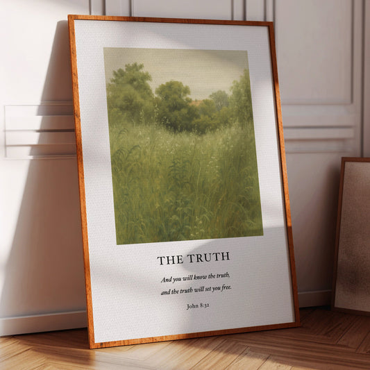 The Truth John 8 Field Scripture Art
