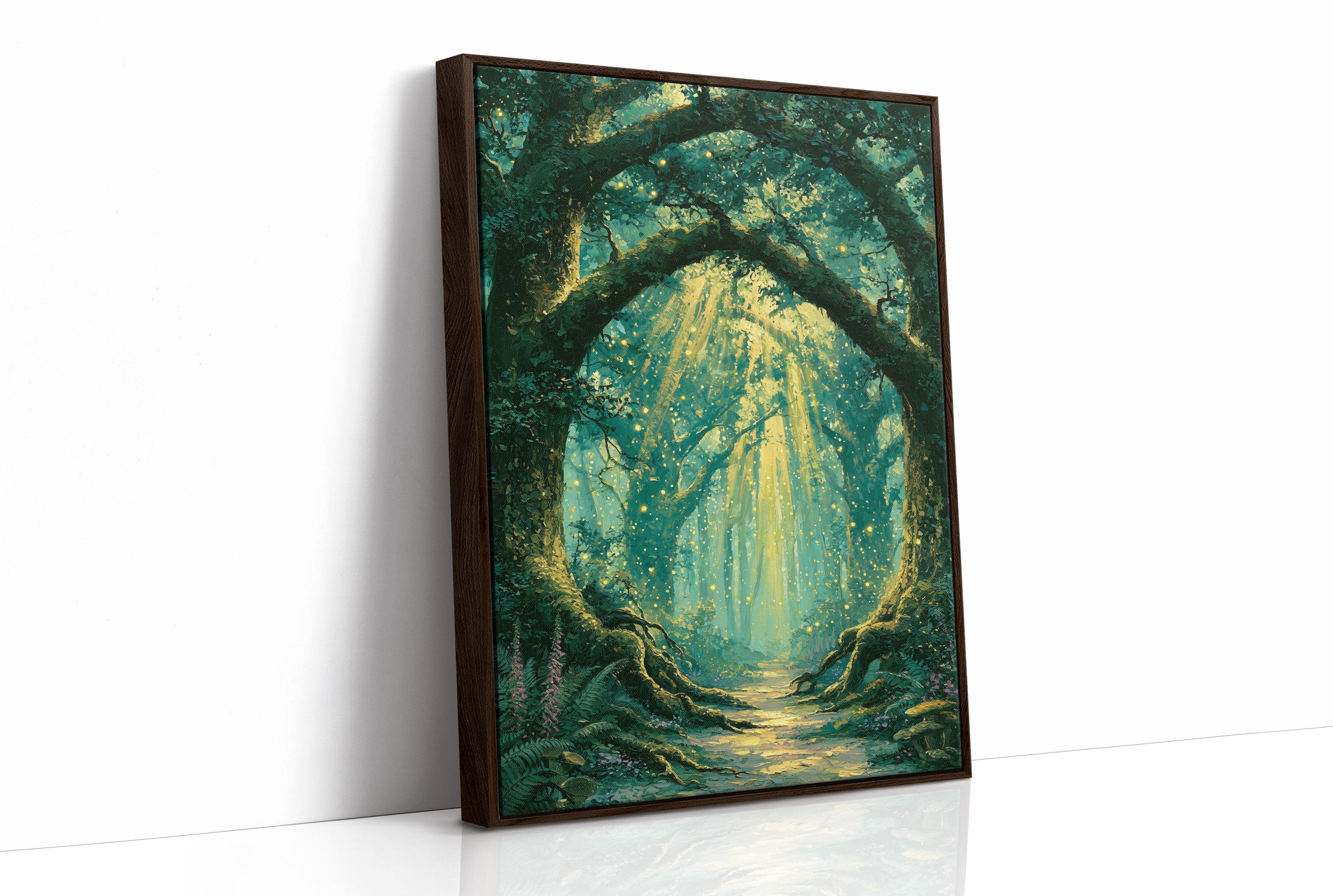 Golden Rays Through the Grove