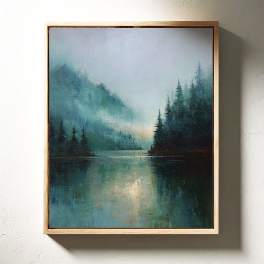 Mist Enfolds the Silent Lake