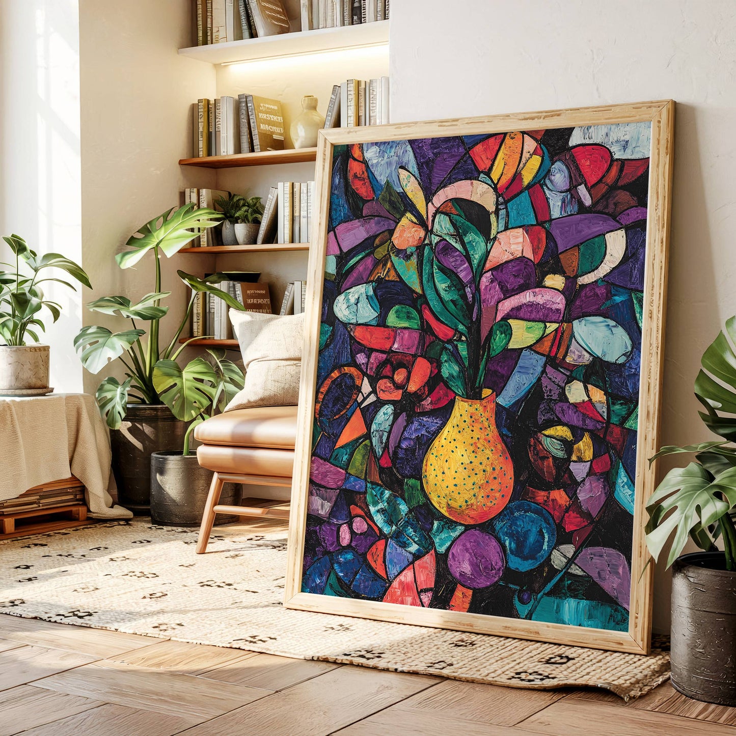 Midnight Garden Blooms In Glass
