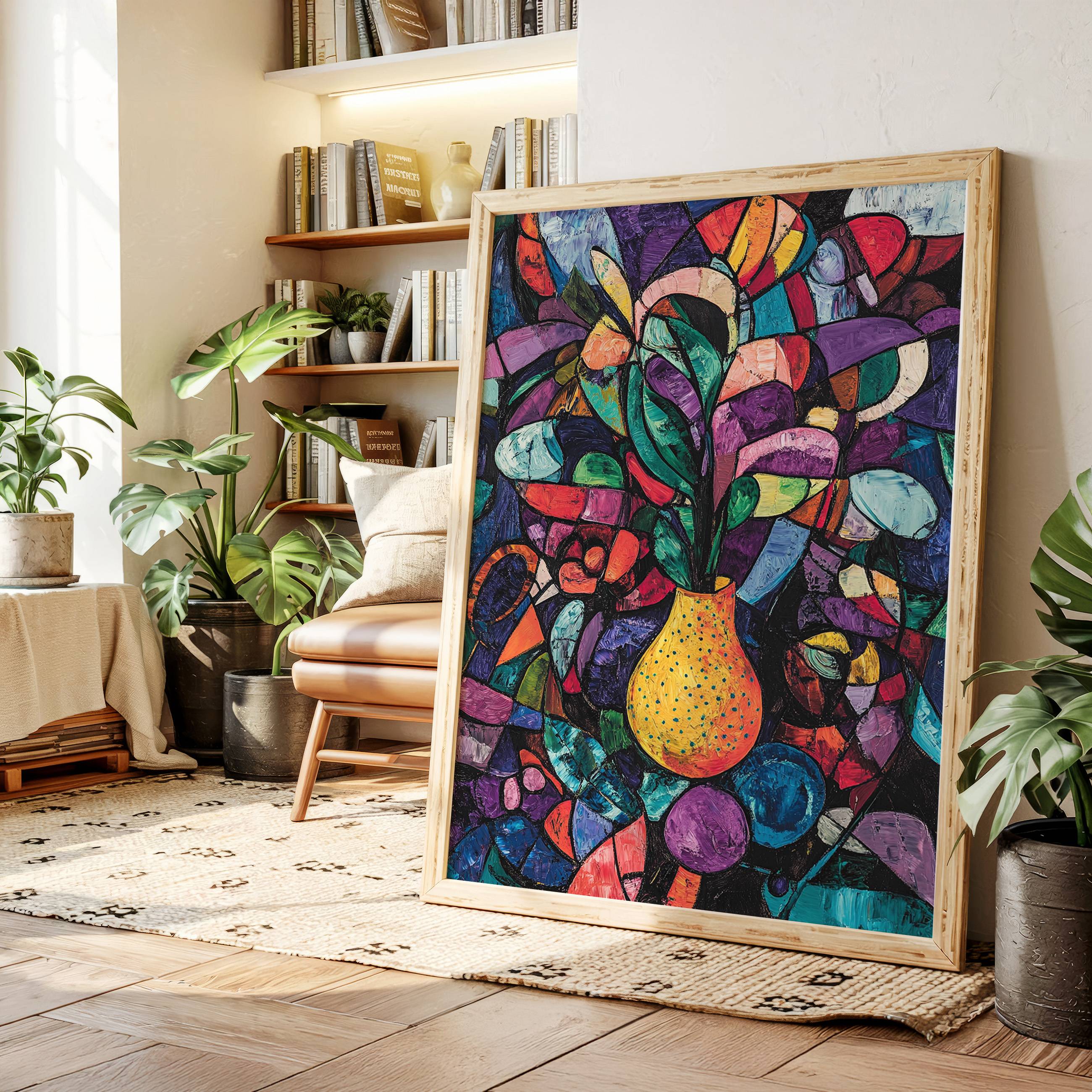 Midnight Garden Blooms In Glass