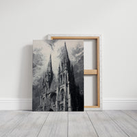 Ancient Spires Reach Stormy Heavens