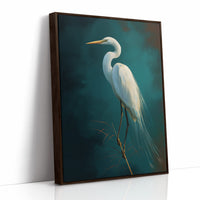 White Feathers Against Emerald Twilight