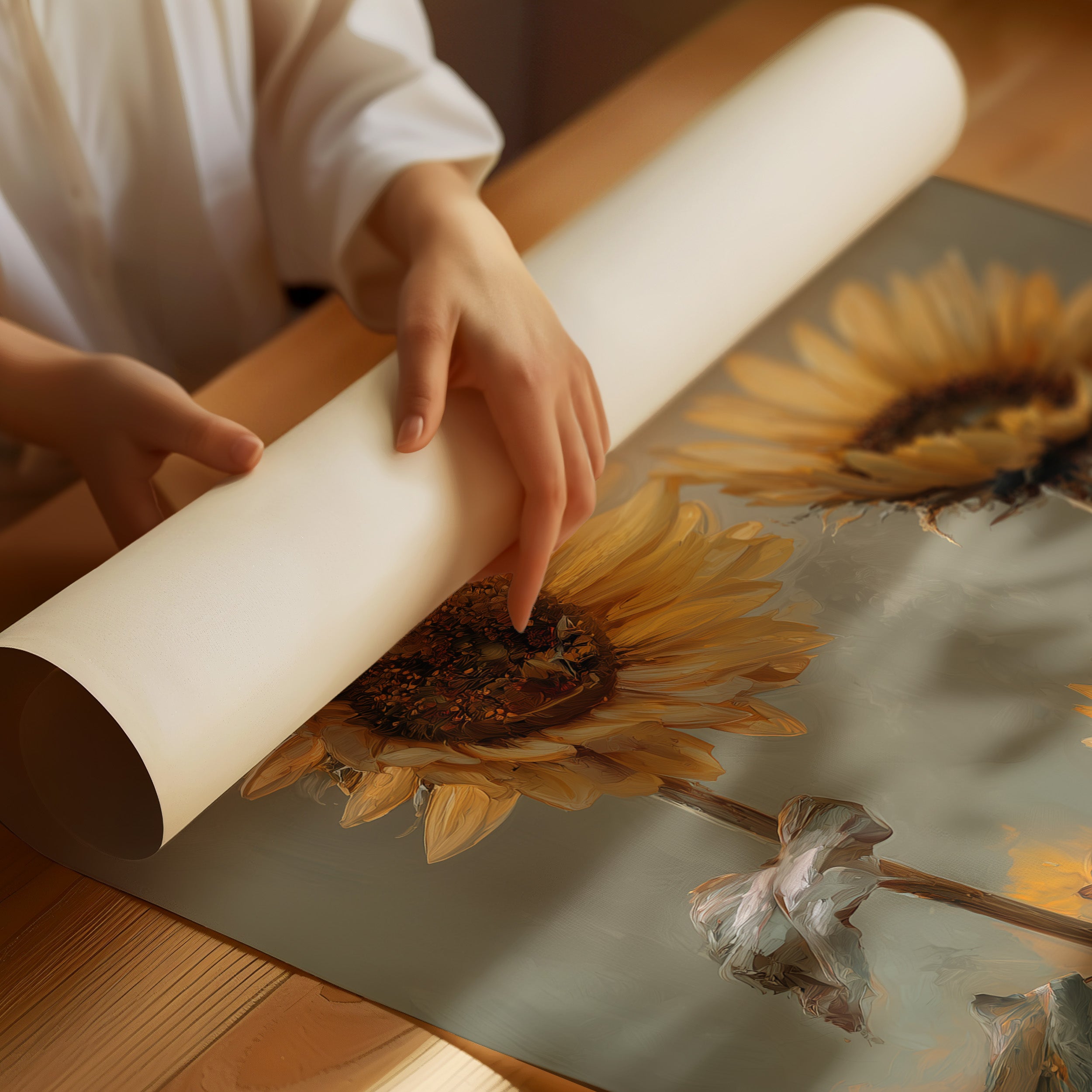 Honey Seekers Among Golden Blooms