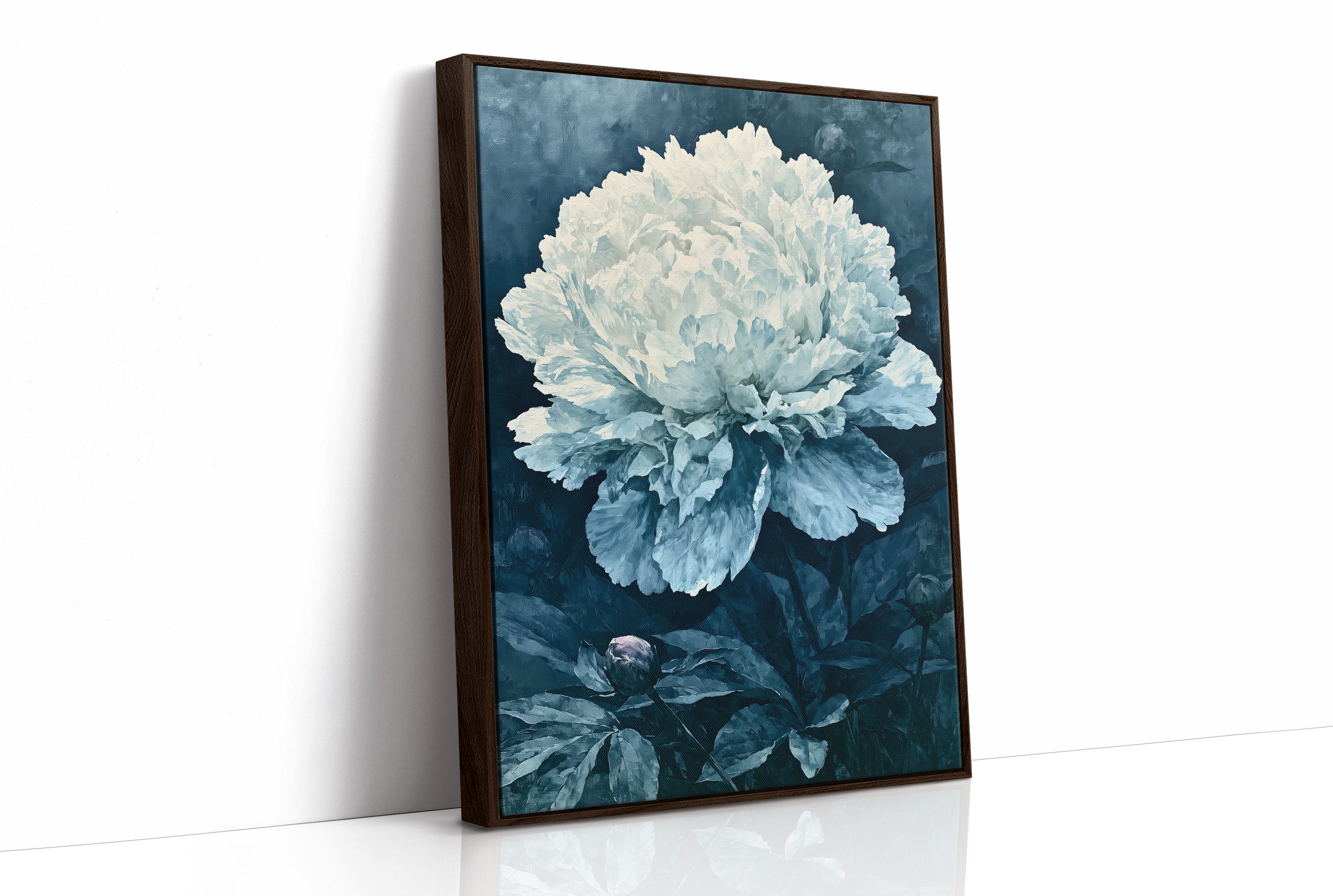 Frosted Peony in Blue