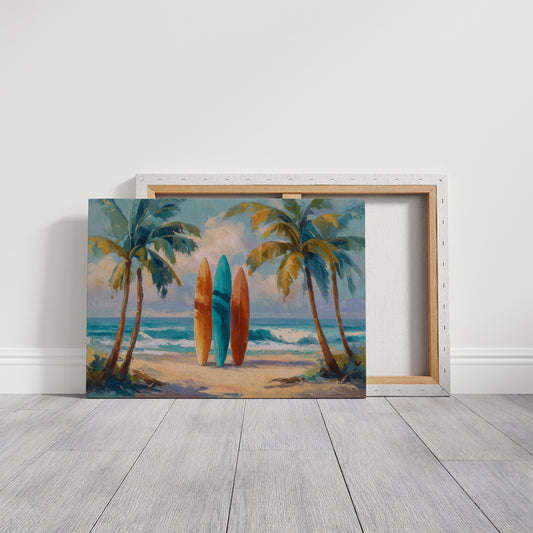 Surfboards Await Turquoise Tides