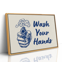 Wash Your Hands Vintage Bathroom Wall Art