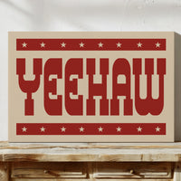 Yeehaw Western Print in Bold Red