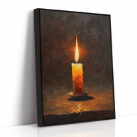 Amber Flame Against Darkness Waits