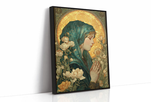 Prayer Among Gilded Peonies