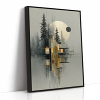 Geometric Pines Meet Rising Moon