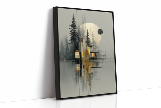 Geometric Pines Meet Rising Moon