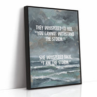I Am the Storm — Moody Seascape Empowerment Print