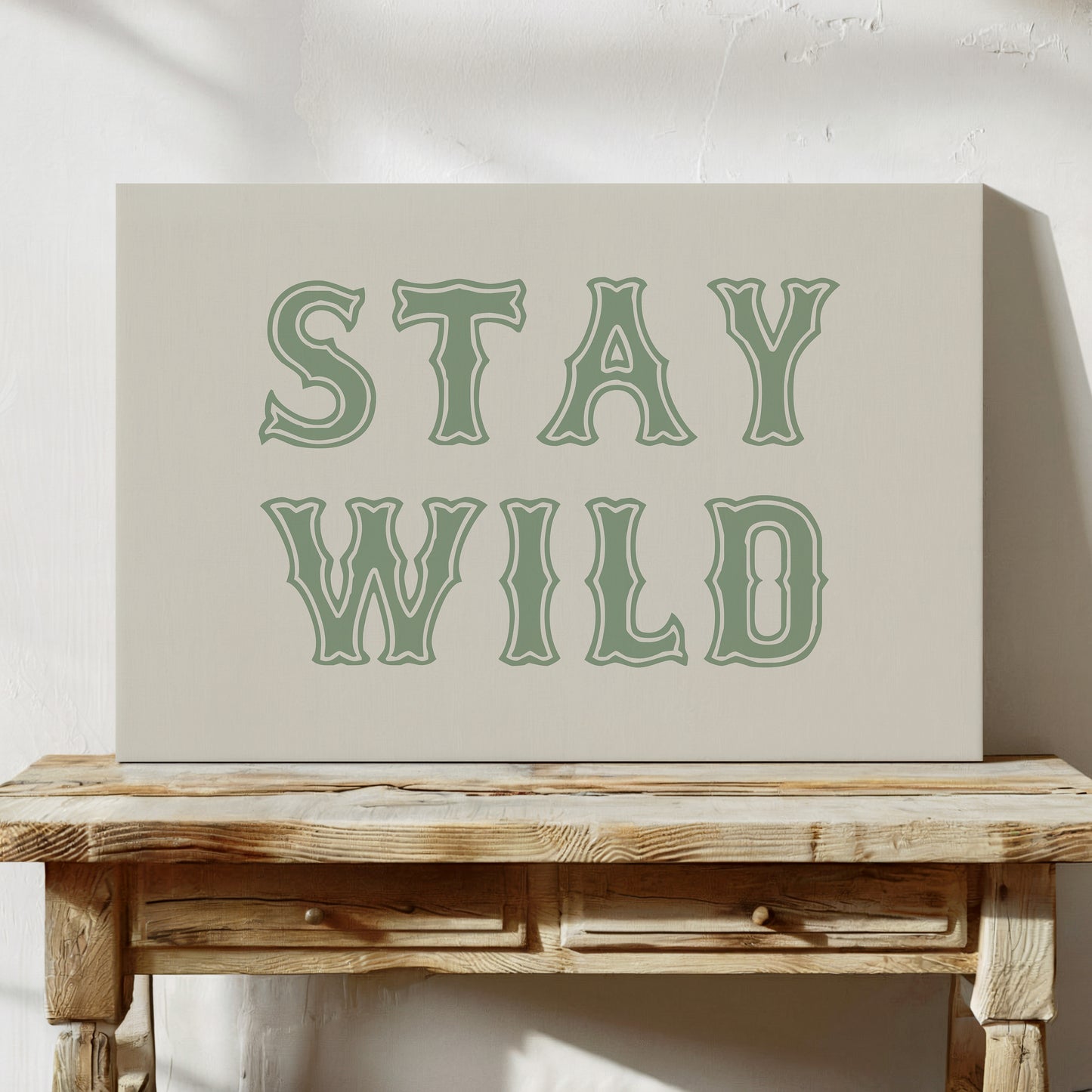 Stay Wild – Western Typography Wall Art Print