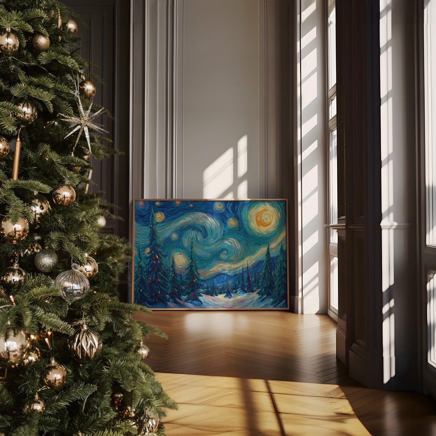 Starlit Pines Dance Through Time