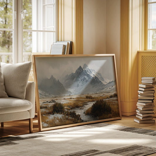 Winter Grasses Dance Below Peaks