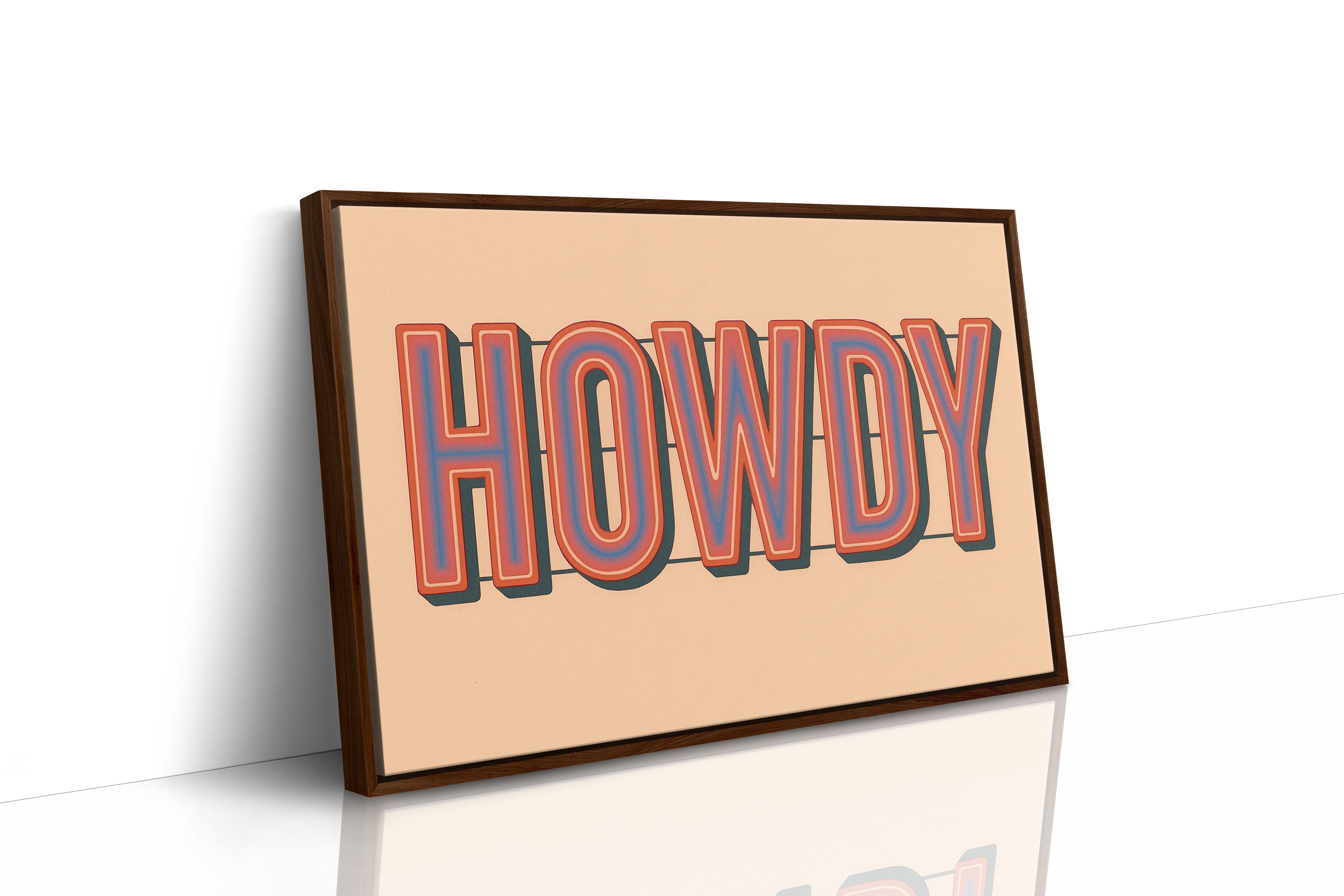 Retro HOWDY Gradient Typography