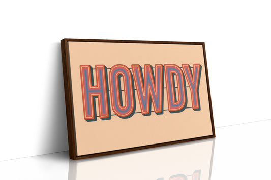 Retro HOWDY Gradient Typography