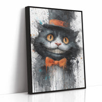 Mischief Grins Behind Orange Bow
